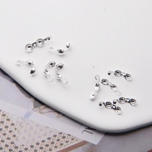 S925 Sterlingsilber Kaschiperlen für DIY Armband und Halskette Schmuckherstellung