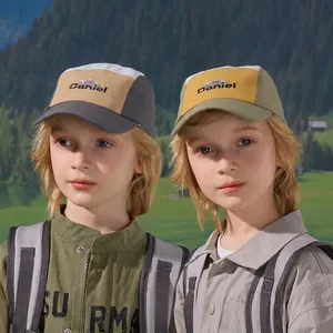 Kids quick-dry baseball cap with Daniel mountain embroidery and contrast color design