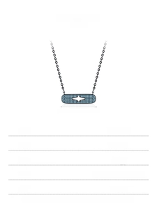 Macro view of S925 sterling silver starburst pendant with turquoise micro-pave setting