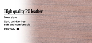 Macro detail of soft wrinkle-free brown PU leather texture for men's fashion wallets