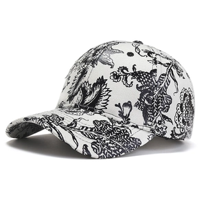 Casquette de baseball classique pour femmes avec imprimés floraux et oiseaux vintage