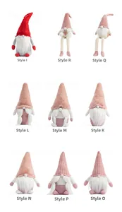 Detailed catalog showing nine styles of Christmas gnomes in various colors and designs