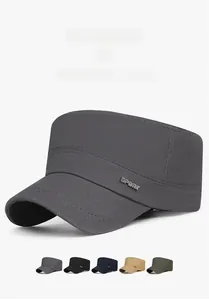 Detail of SPORT metal logo on adjustable cotton twill cap available in 5 colors