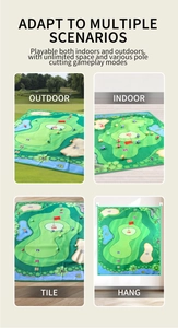 Tapete de golf con zonas de puntuación para entrenamiento deportivo interior y exterior