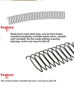 Macro shot of flexible black steel hair comb with wave design for fixing flyaway hair