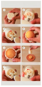 Step-by-step assembly and usage guide for manual mooncake and pastry mold sets