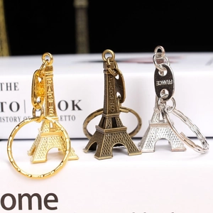 Eiffel Tower Keychain Paris Souvenir Zinc Alloy Retro Architectural Pendant Key Ring Travel Gift