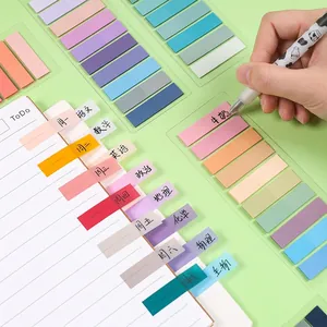 Morandi PET translucent sticky notes for index markers and notebook organization