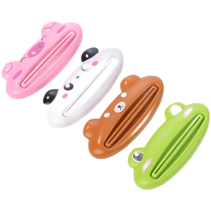 Cartoon animal tube squeezers in four colors for toothpaste and cosmetics products