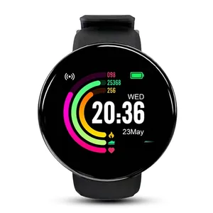 D18S Smart Bracelet Round Color Screen Fitness Tracker Heart Rate Sleep Monitor Pedometer Sport Waterproof Wristband Watch