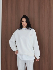 Women Crew Neck Sweatshirt Cotton Loose Fit Long Sleeve Letter Print American Retro Casual Pullover Jumper Top