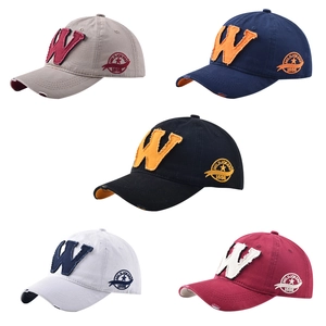 Casquette de baseball en coton vieilli avec broderie W et écusson 1598 en cinq coloris