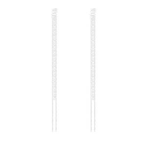 Elegant silver tassel earrings with multi-layer hanging chains and sparkling stones