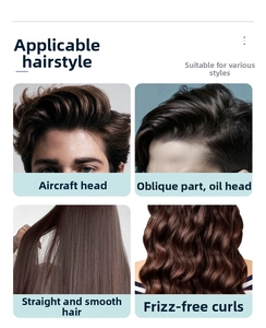 Detail showing wide-tooth comb results for pompadours, slicked back hair, straight and curly hair
