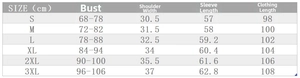 Detailed size chart for slim fit long sleeve maternity knit dress in centimeters