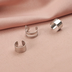 Ear Cuff Findings 304 Stainless Steel Non Piercing DIY Clip On Earrings Jewelry Components Minimalist Accessories With Hole