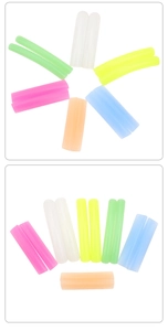 Vue détaillée de coussinets de rehaussement de cils en silicone coloré et flexible