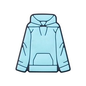 Perles en silicone en forme de sweat à capuche bleu ciel pour attaches-tétines DIY