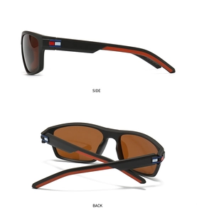 Vue latérale et arrière des lunettes de soleil TR avec monture mate et branches antidérapantes