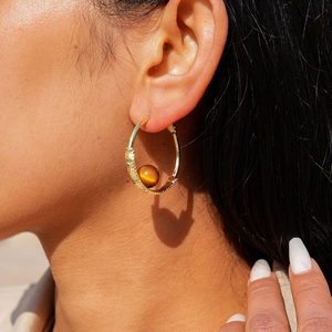 Geometric Round Hoop Earrings With Imitation Artificial Pearl Resin Bead And Silver Earring Post Retro Fashion Jewelry For Women