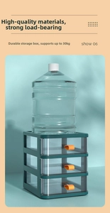 Detail view of the 3-layer drawer organizer showing its 30kg strong load-bearing capacity