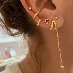 Twisted Rope Hoop Earrings 18K Gold Plated Stainless Steel Mobius Minimalist Fashion Jewelry For Women