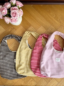 Gingham Karo Tote Bag Große Kapazität Lässige Woll Tweed Schulterhandtasche Für Damen Koreanischer Stil Innentaschen
