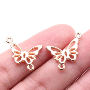 Alloy Holle Vlinder Connector Hangers Voor DIY Sieraden Maken Vergulde Vlinder Link Charms Handgemaakte Accessoires