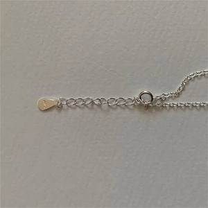 Detailed macro view of S925 sterling silver lobster clasp and extension chain texture
