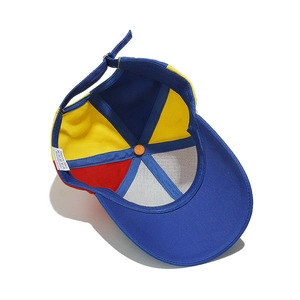 Detail view of cotton inner lining with sweatband and adjustable strap on propeller cap