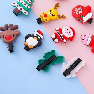 Lot de barrettes de Noël avec renne et bonhomme de neige pour petites filles et bébés