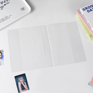 Transparent A5 binder cover made of high-quality PVC for photo cards and postcards