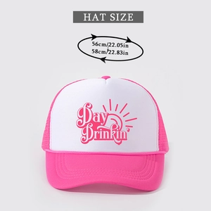 Detailed size specifications for Day Drinkin' trucker hat with 56-58cm head circumference