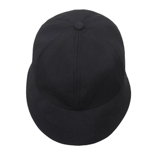 Chapeau bob noir minimaliste pour femme en tissu imperméable de haute qualité et léger