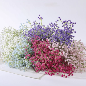 Artificial Gypsophila bouquet in white blue purple and pink for wedding decor
