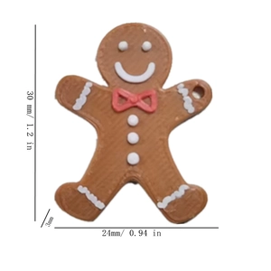 Gingerbread Man Christmas Tree Hanging Ornaments Plastic Resin Drip Oil Festive Party Holiday Decoration