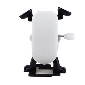 Mechanical wind-up panda toy with a walking mechanism and a white turn-key on white background