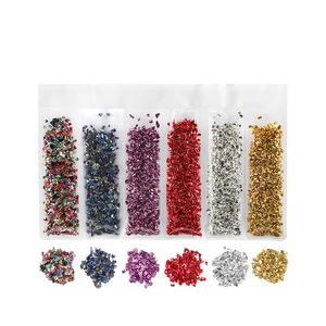Detailed view of six-color glitter sequin set for DIY resin jewelry making projects