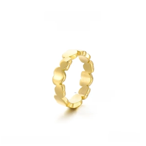 Detail of 5mm heart-shaped stainless steel ring with dimensions and technical specs