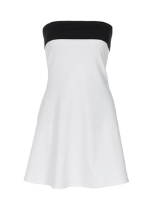 Women's sexy contrast stitching bodycon dress with sleeveless tube top design
