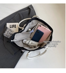 Detailed interior of the bowling bag showing multiple pockets and spacious storage space