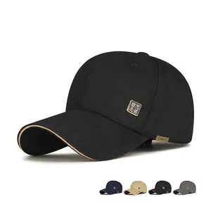 Retro Chinesischer Stil Baseballkappe Baumwolle Verstellbar Metallabzeichen Outdoor Sonnenschutz 6-Panel Gebogener Rand