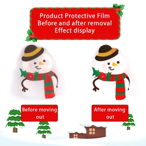 Detail showing high transparency of snowman hair clip after peeling protective film