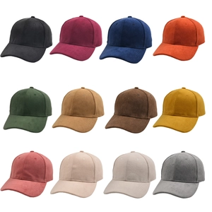 Faux suede baseball caps in 12 colors including burgundy, navy blue and tan for women