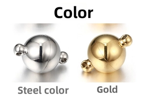 Polierte Magnetverschlüsse für Schmuck in Gold und Stahl für DIY-Armbänder