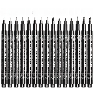Professional Waterproof Needle Drawing Fineliner Pens For Sketching Comic Art Supplies Refillable Black Ink Guangna