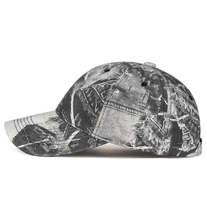 Casquette de baseball camouflage vintage au design patchwork monochrome pour hommes et femmes