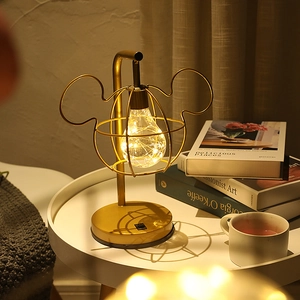 Metal Iron Wire LED Table Lamp Silhouette Animal Shape Night Light Battery Operated Warm White Decorative Desktop Light