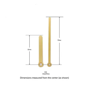 Matte gold 305 copper clock hands set including 55mm hour and 90mm minute pointers