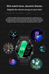 Smartwatch Detailansicht zeigt benutzerdefinierte dynamische Zifferblätter und Sporttracking.